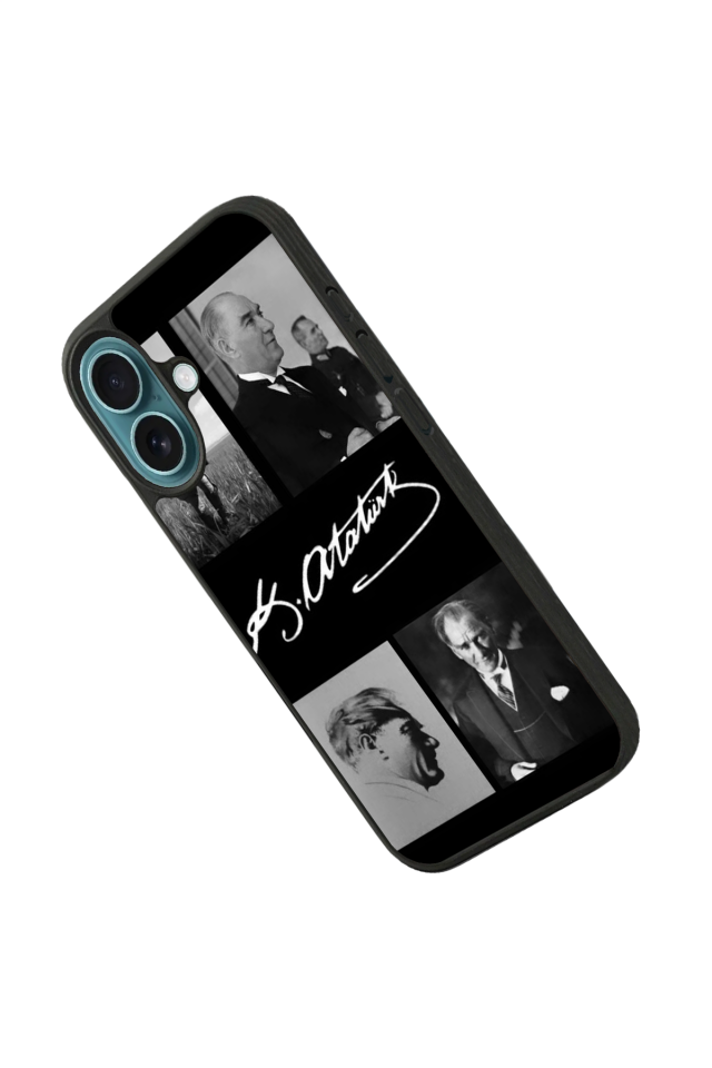 iPhone 16 Uyumlu Mustafa Kemal Ataturk Tasarımlı Glossy Premium Kılıf