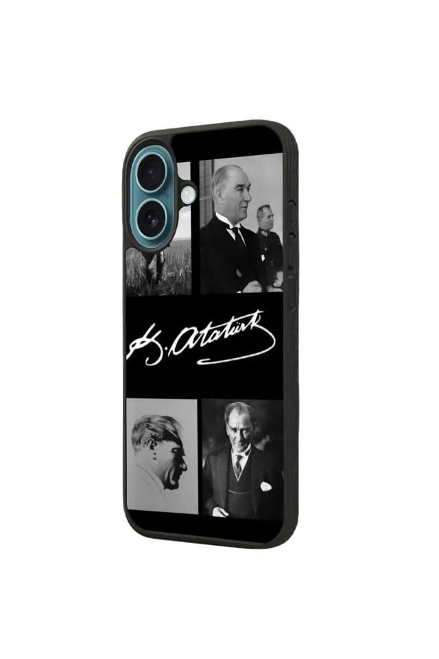 iPhone 16 Uyumlu Mustafa Kemal Ataturk Tasarımlı Glossy Premium Kılıf