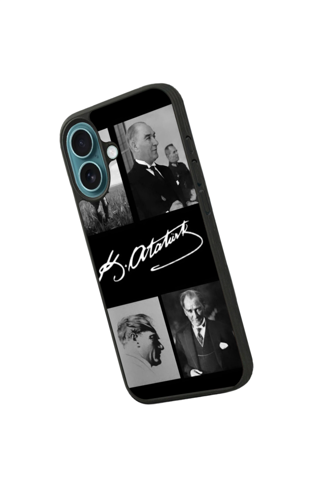 iPhone 16 Uyumlu Mustafa Kemal Ataturk Tasarımlı Glossy Premium Kılıf
