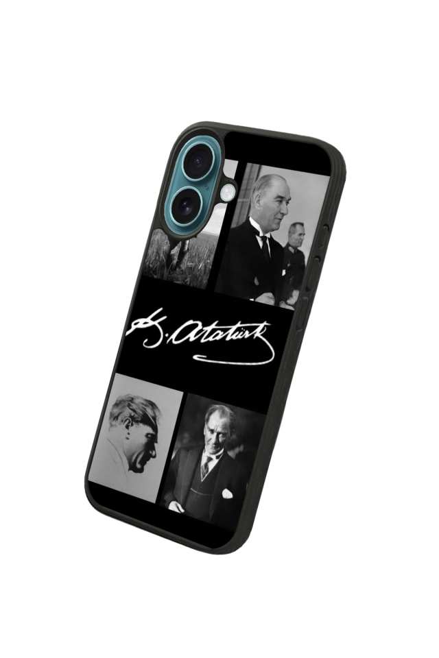 iPhone 16 Uyumlu Mustafa Kemal Ataturk Tasarımlı Glossy Premium Kılıf