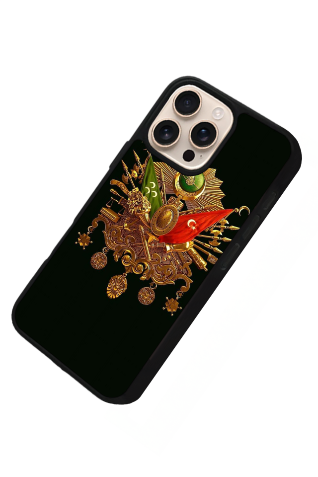 iPhone 16 Pro Uyumlu OsmanliTugrasi Tasarımlı Glossy Premium Kılıf