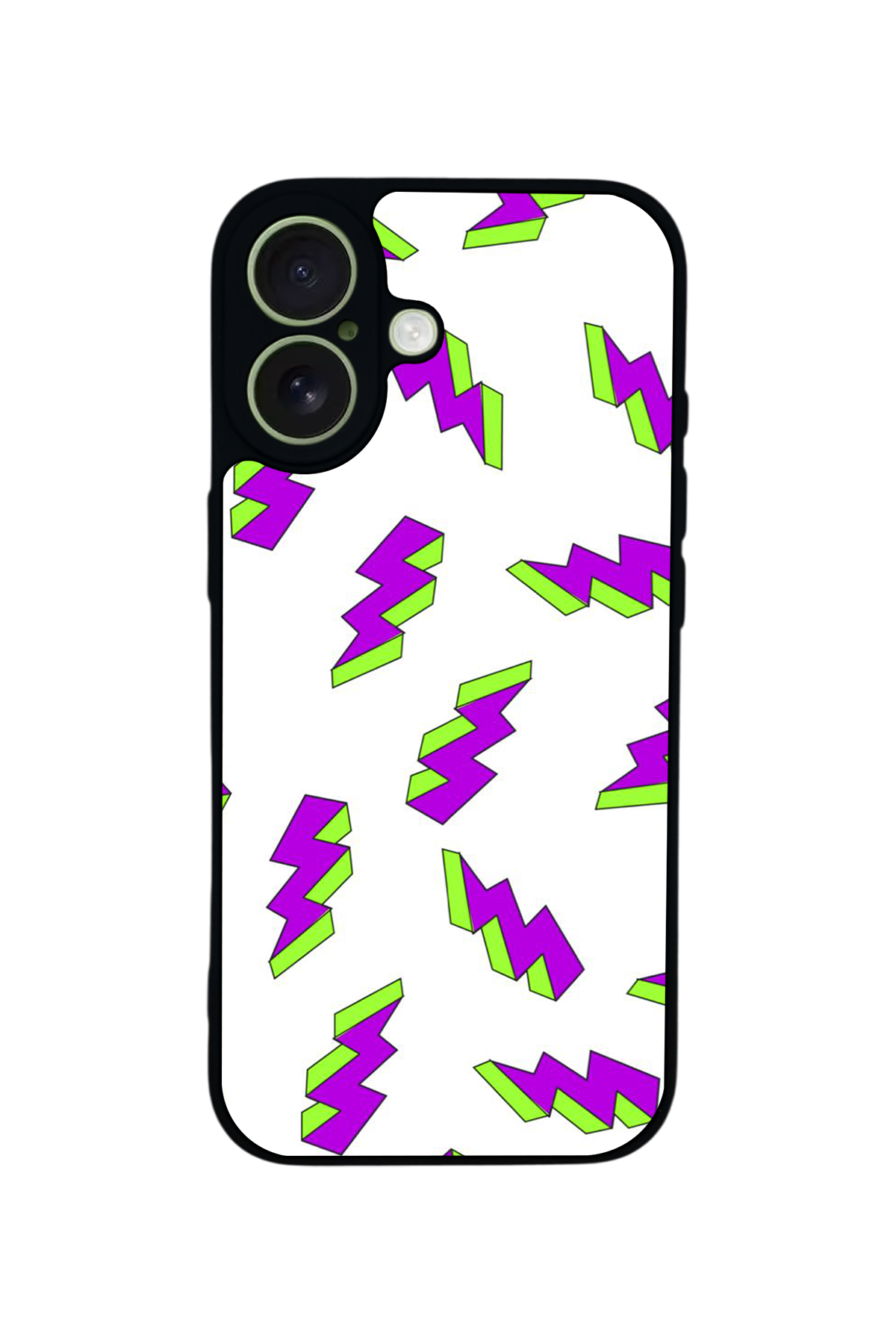 iPhone 17 Uyumlu Simsek Tasarımlı Glossy Premium Kılıf