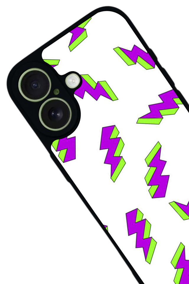 iPhone 17 Uyumlu Simsek Tasarımlı Glossy Premium Kılıf