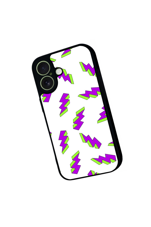 iPhone 17 Uyumlu Simsek Tasarımlı Glossy Premium Kılıf