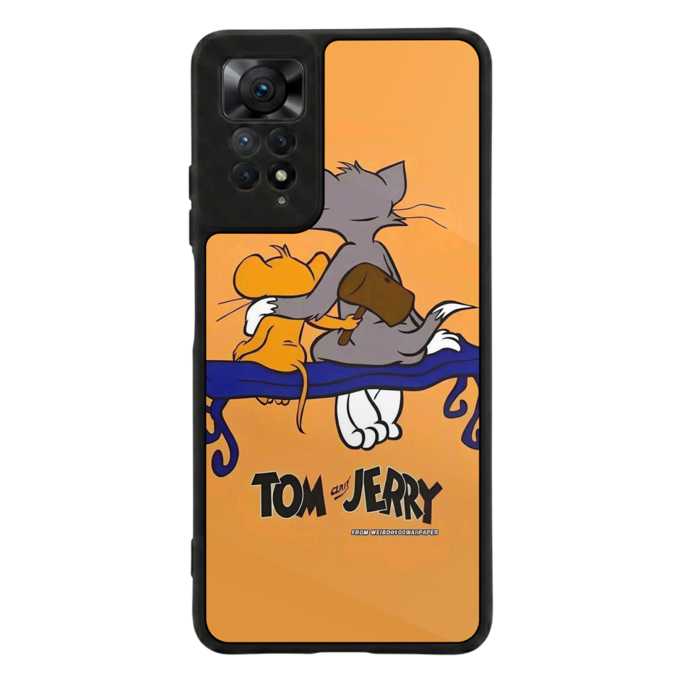 Xiaomi Redmi Note 12 Pro Uyumlu Tom And Jerry Tasarımlı Glossy Premium Kılıf