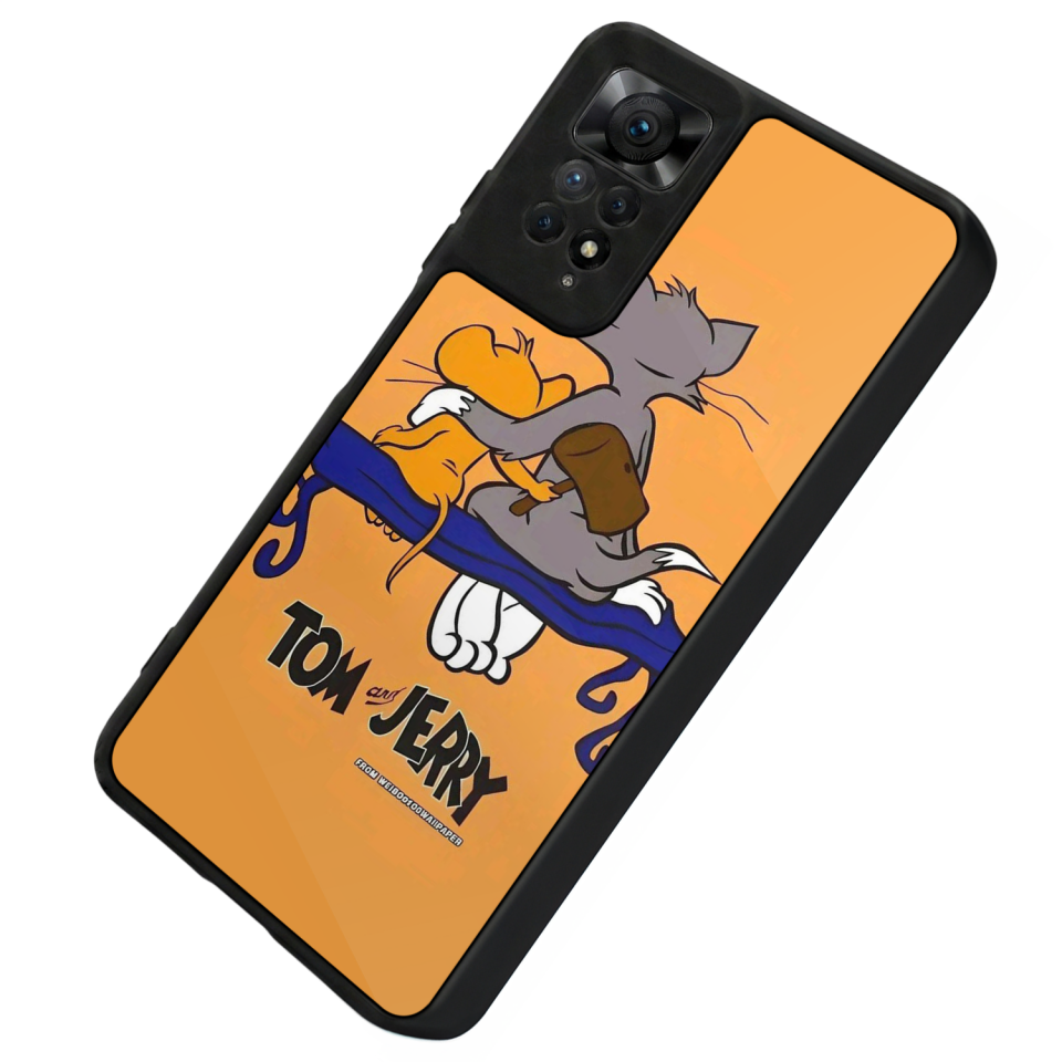 Xiaomi Redmi Note 12 Pro Uyumlu Tom And Jerry Tasarımlı Glossy Premium Kılıf
