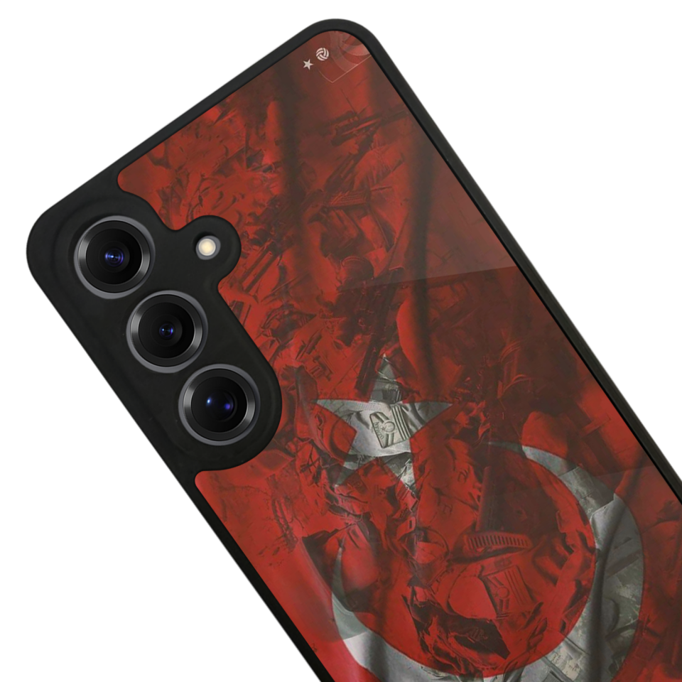 Samsung Galaxy S25 Uyumlu Türk Bayragi Tasarımlı Glossy Premium Kılıf