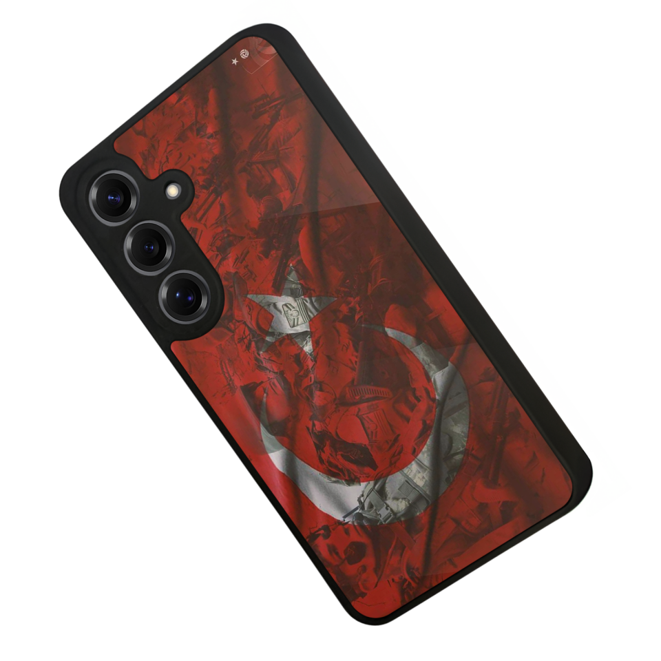 Samsung Galaxy S25 Uyumlu Türk Bayragi Tasarımlı Glossy Premium Kılıf