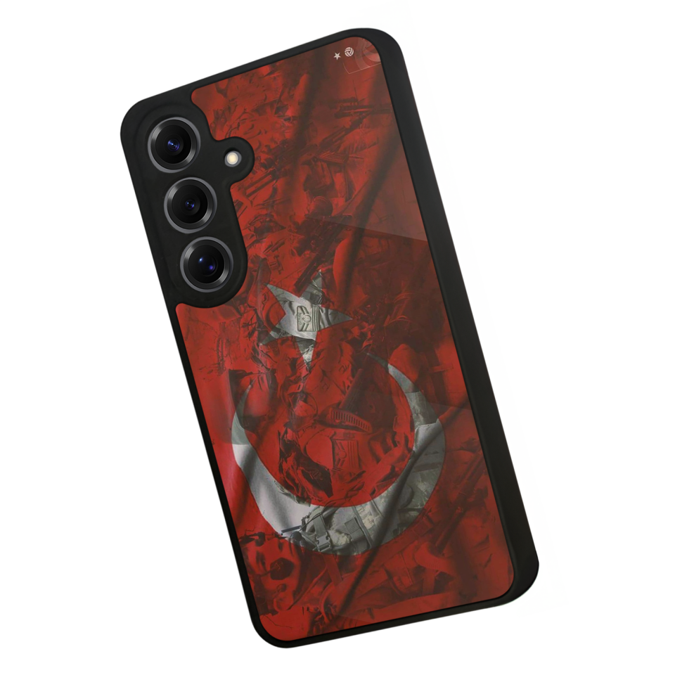 Samsung Galaxy S25 Uyumlu Türk Bayragi Tasarımlı Glossy Premium Kılıf