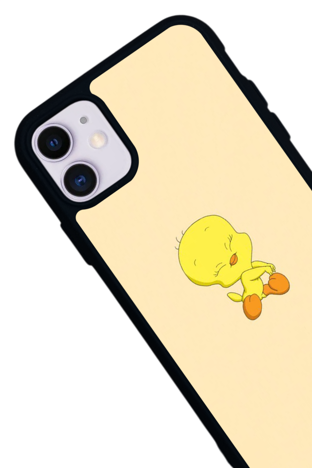 iPhone 11 Uyumlu Tweety Tasarımlı Glossy Premium Kılıf
