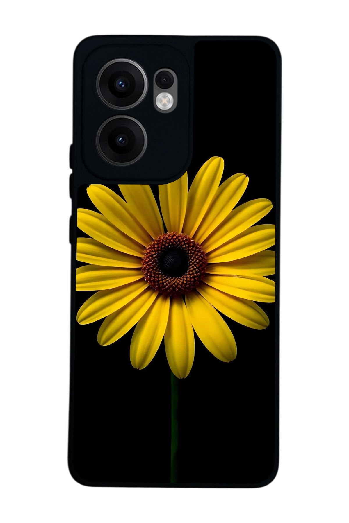 Oppo Reno 13F Uyumlu Papatya Tasarımlı Glossy Premium Kılıf
