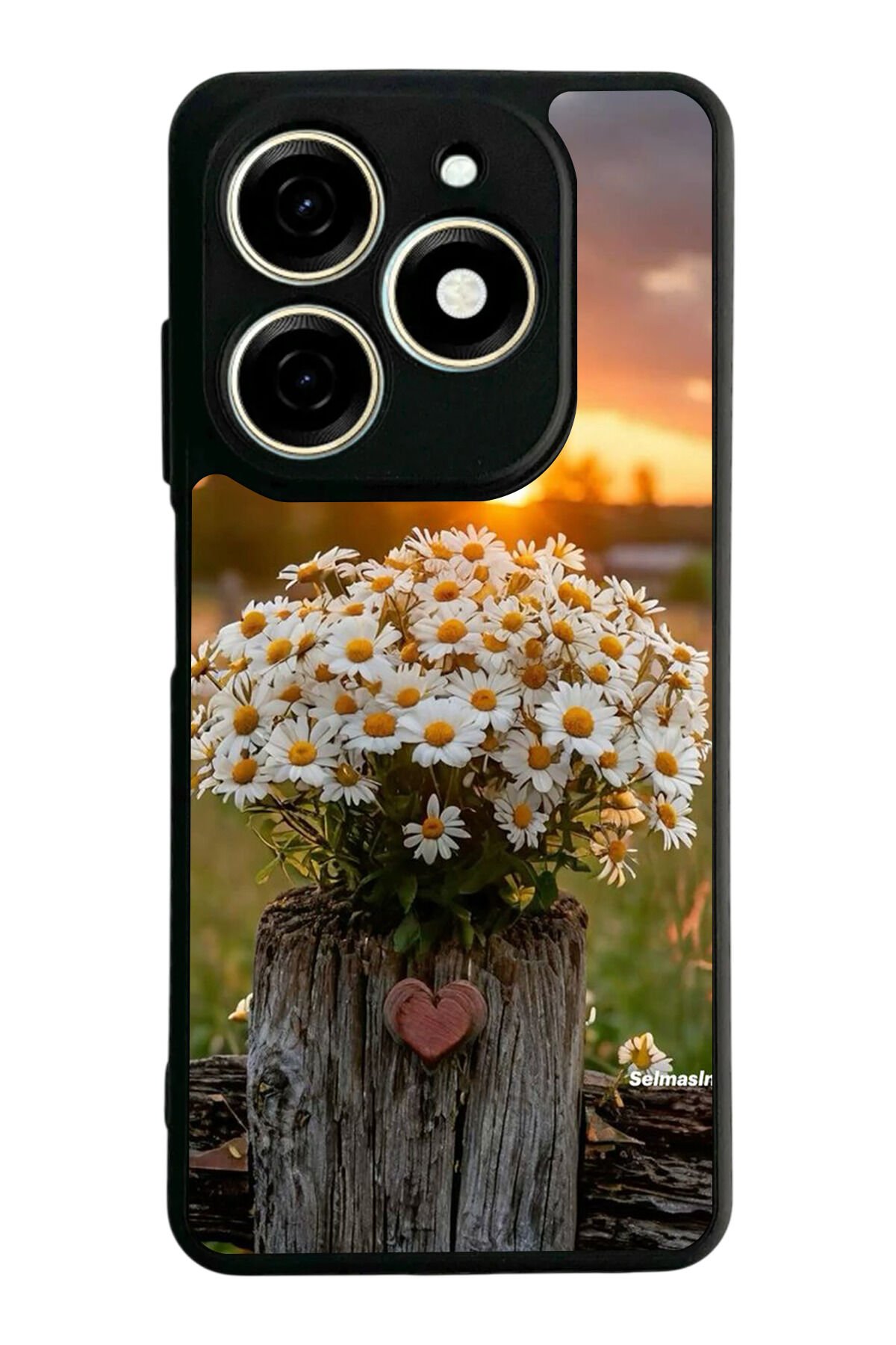 Infınıx Smart 8 Pro Uyumlu Cicek Tasarımlı Glossy Premium Kılıf