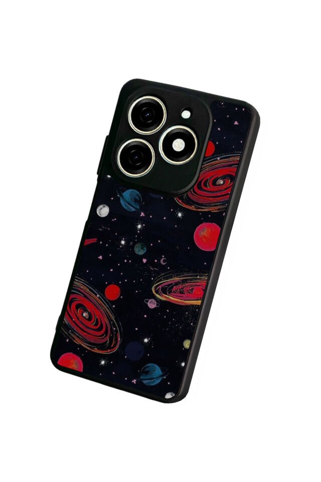 Infınıx Smart 8 Pro Uyumlu Uzay Tasarımlı Glossy Premium Kılıf