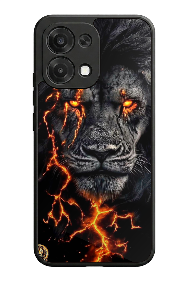 Oppo A6 Pro Uyumlu Aslan Tasarımlı Glossy Premium Kılıf