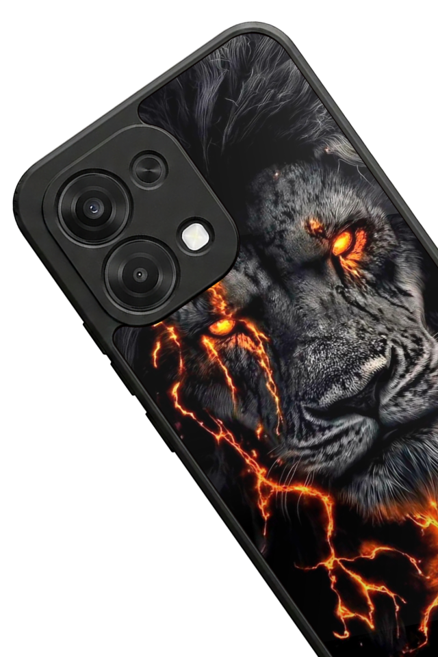 Oppo A6 Pro Uyumlu Aslan Tasarımlı Glossy Premium Kılıf