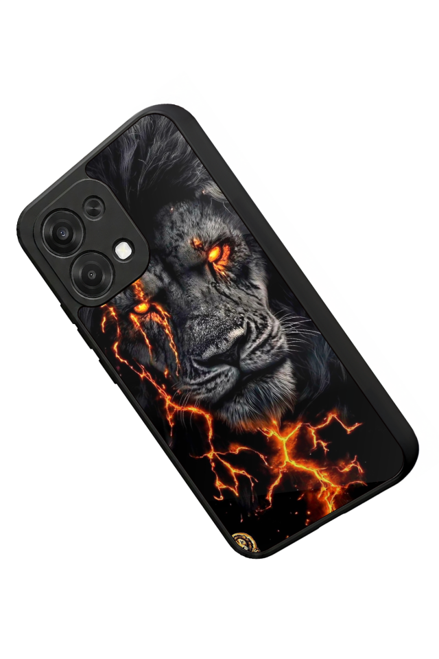 Oppo A6 Pro Uyumlu Aslan Tasarımlı Glossy Premium Kılıf