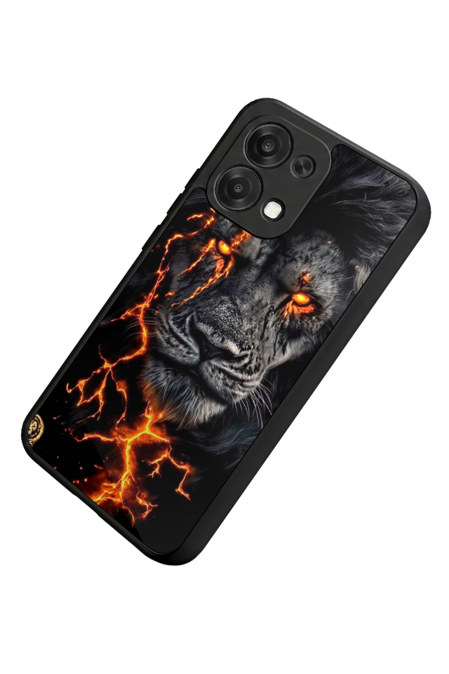 Oppo A6 Pro Uyumlu Aslan Tasarımlı Glossy Premium Kılıf