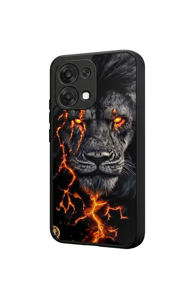 Oppo A6 Pro Uyumlu Aslan Tasarımlı Glossy Premium Kılıf