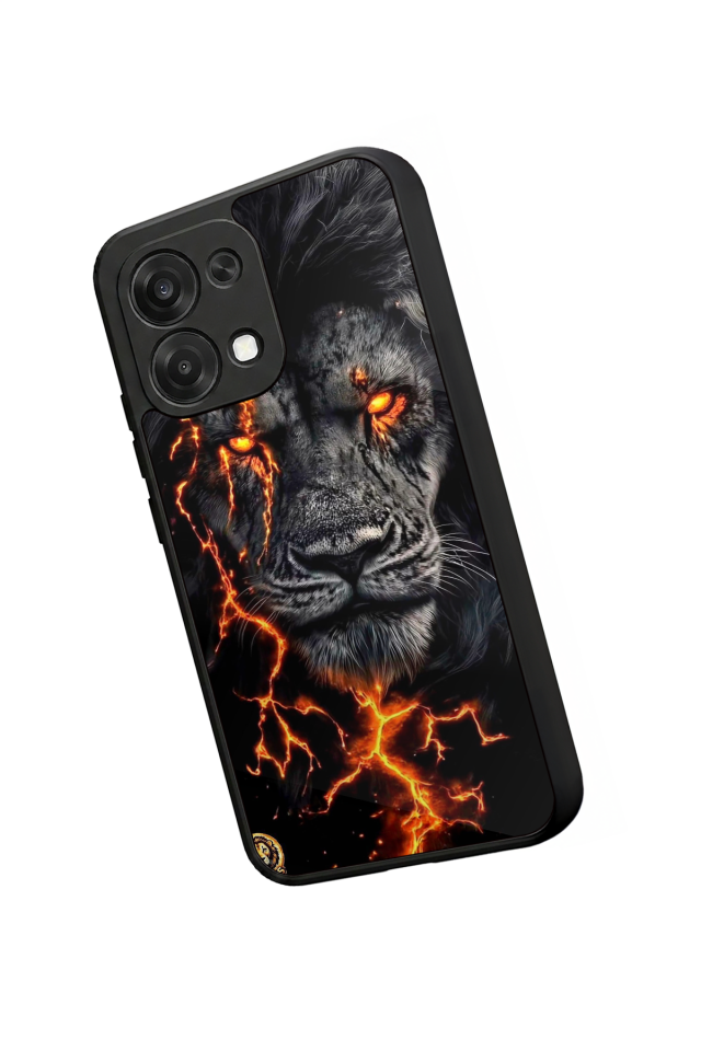 Oppo A6 Pro Uyumlu Aslan Tasarımlı Glossy Premium Kılıf