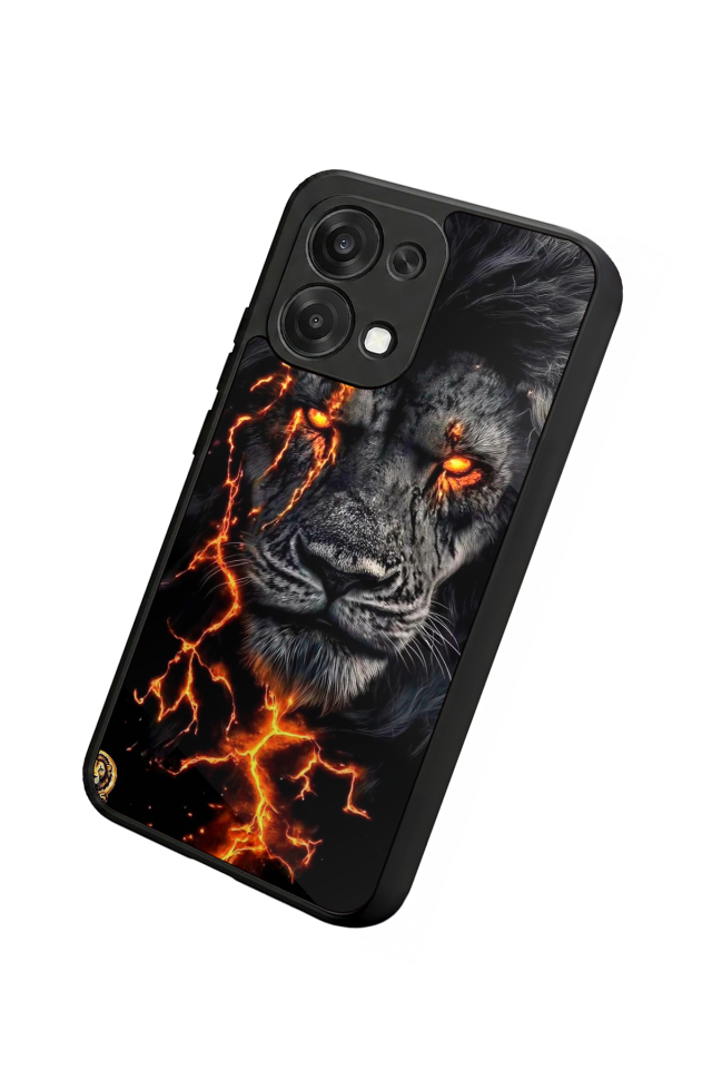 Oppo A6 Pro Uyumlu Aslan Tasarımlı Glossy Premium Kılıf