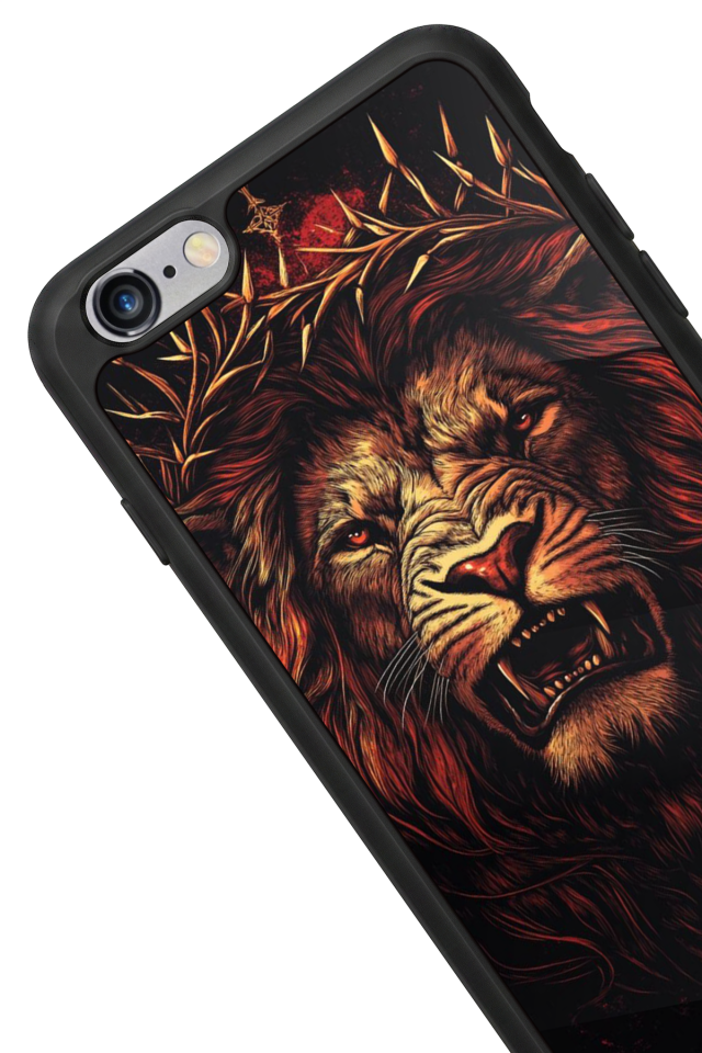 iPhone 6 Plus Uyumlu Aslan Tasarımlı Glossy Premium Kılıf