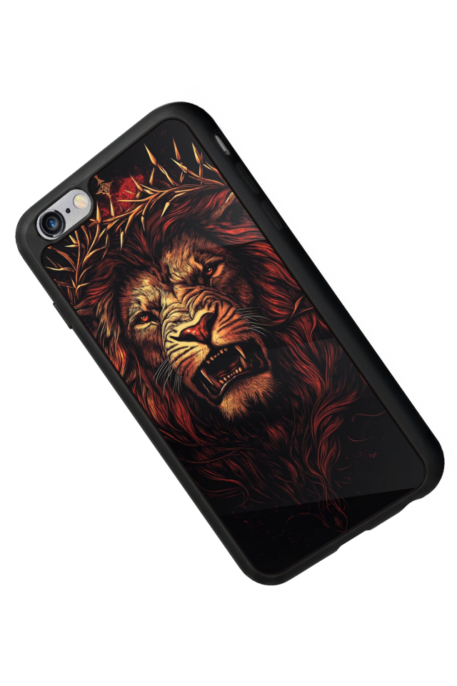 iPhone 6 Plus Uyumlu Aslan Tasarımlı Glossy Premium Kılıf