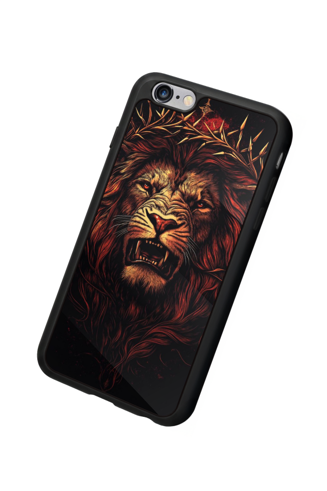 iPhone 6 Plus Uyumlu Aslan Tasarımlı Glossy Premium Kılıf