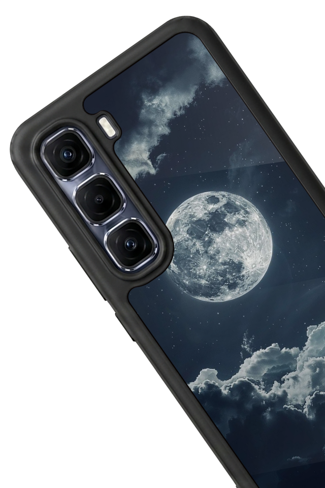 Infinix Hot 60 Pro Plus Uyumlu Ay Tasarımlı Glossy Premium Kılıf