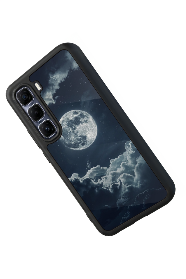 Infinix Hot 60 Pro Plus Uyumlu Ay Tasarımlı Glossy Premium Kılıf