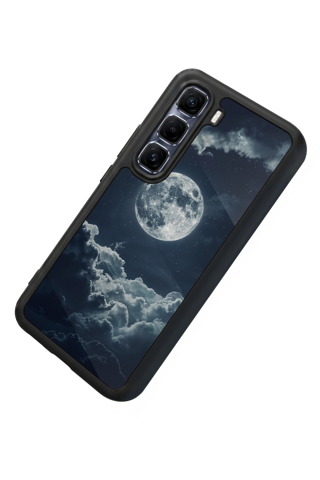 Infinix Hot 60 Pro Plus Uyumlu Ay Tasarımlı Glossy Premium Kılıf