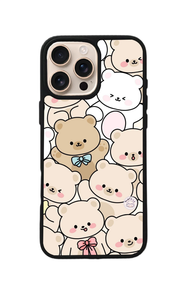 iPhone 15 Pro Max Uyumlu Ayı Tasarımlı Glossy Premium Kılıf