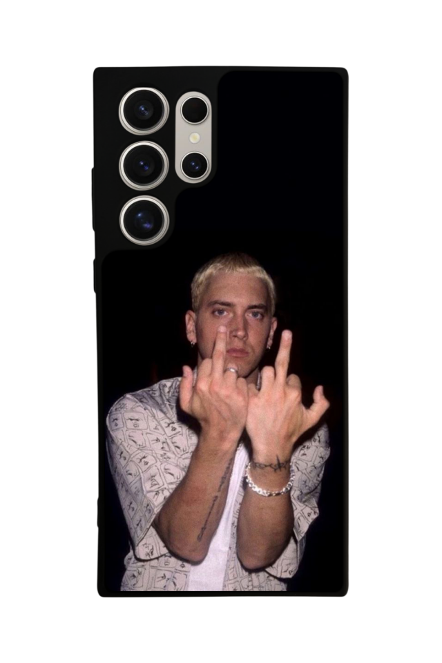 Samsung Galaxy S23 Ultra Uyumlu Eminem Tasarımlı Glossy Premium Kılıf
