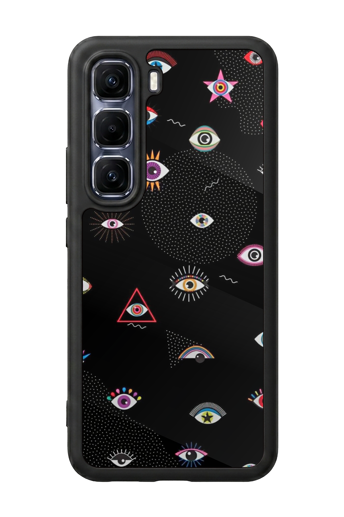 Infinix Hot 60 Pro Plus Uyumlu Göz Tasarımlı Glossy Premium Kılıf