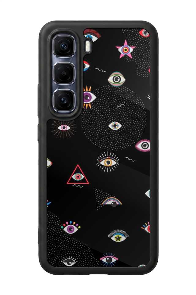 Infinix Hot 60 Pro Plus Uyumlu Göz Tasarımlı Glossy Premium Kılıf