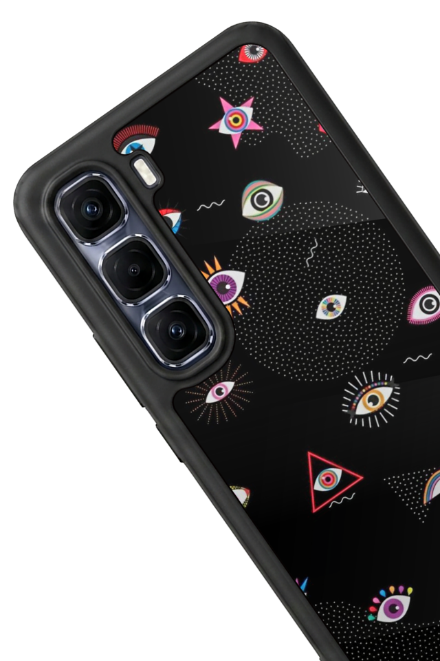 Infinix Hot 60 Pro Plus Uyumlu Göz Tasarımlı Glossy Premium Kılıf