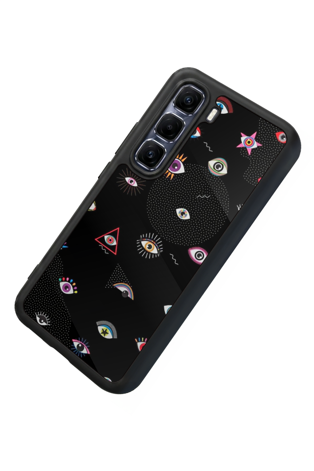 Infinix Hot 60 Pro Plus Uyumlu Göz Tasarımlı Glossy Premium Kılıf