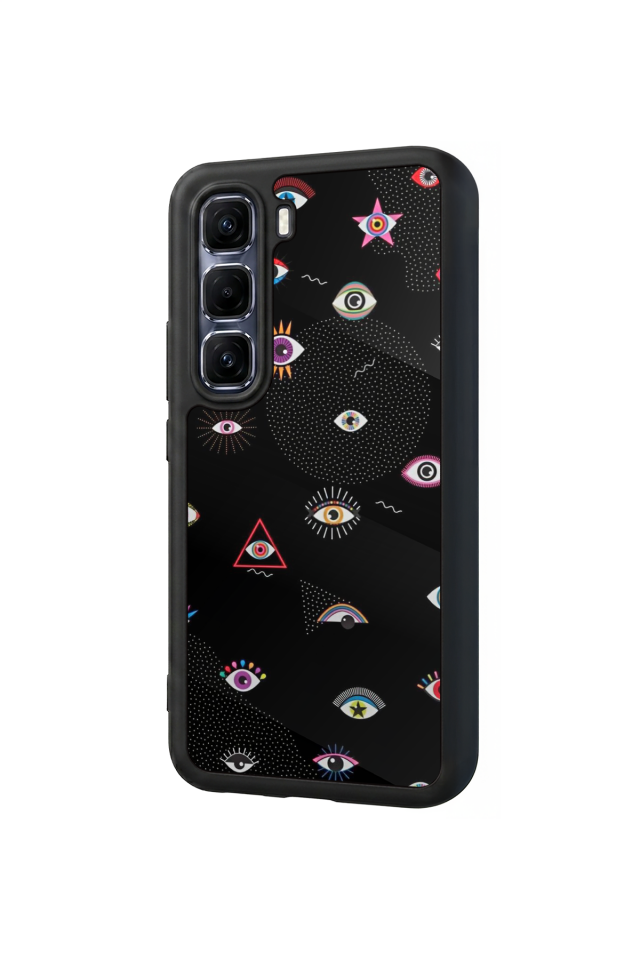 Infinix Hot 60 Pro Plus Uyumlu Göz Tasarımlı Glossy Premium Kılıf