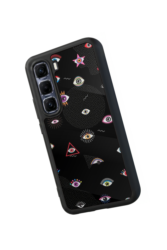 Infinix Hot 60 Pro Plus Uyumlu Göz Tasarımlı Glossy Premium Kılıf