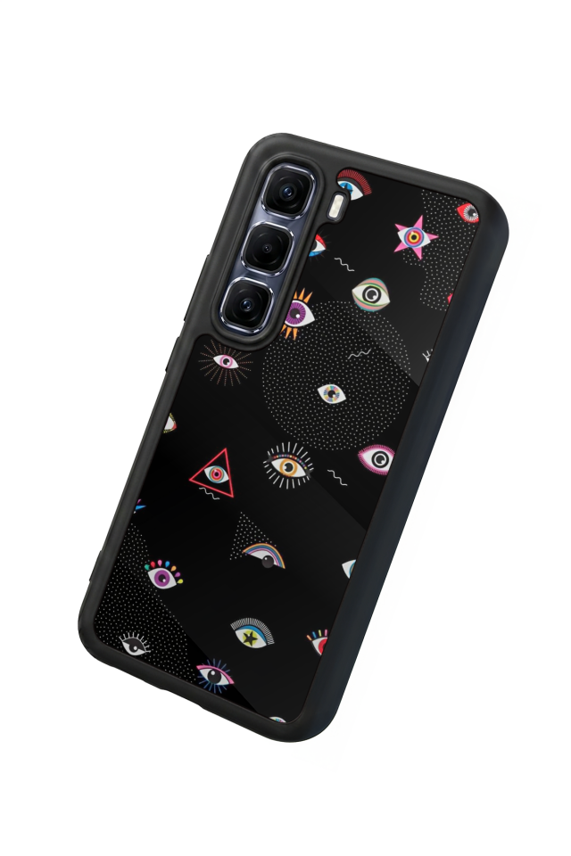 Infinix Hot 60 Pro Plus Uyumlu Göz Tasarımlı Glossy Premium Kılıf