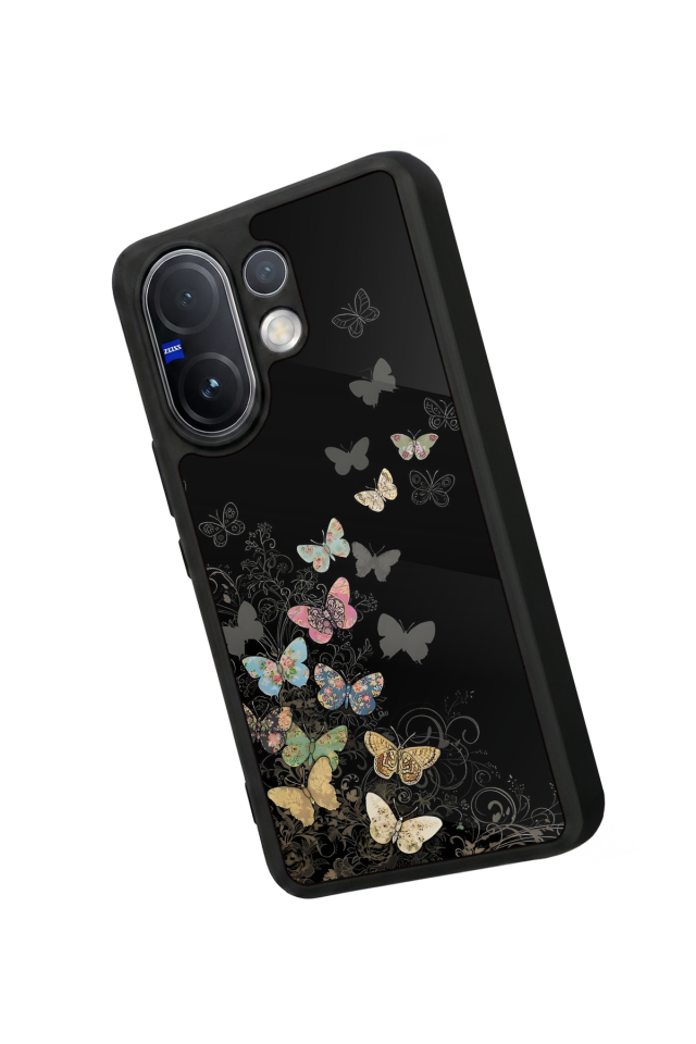 Vivo V60 Uyumlu Kelebek Tasarımlı Glossy Premium Kılıf