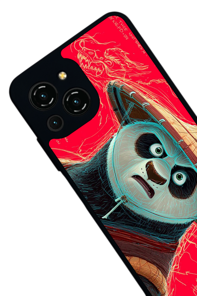 Reeder S23 Pro Max Uyumlu Kung Fu Panda Tasarımlı Glossy Premium Kılıf