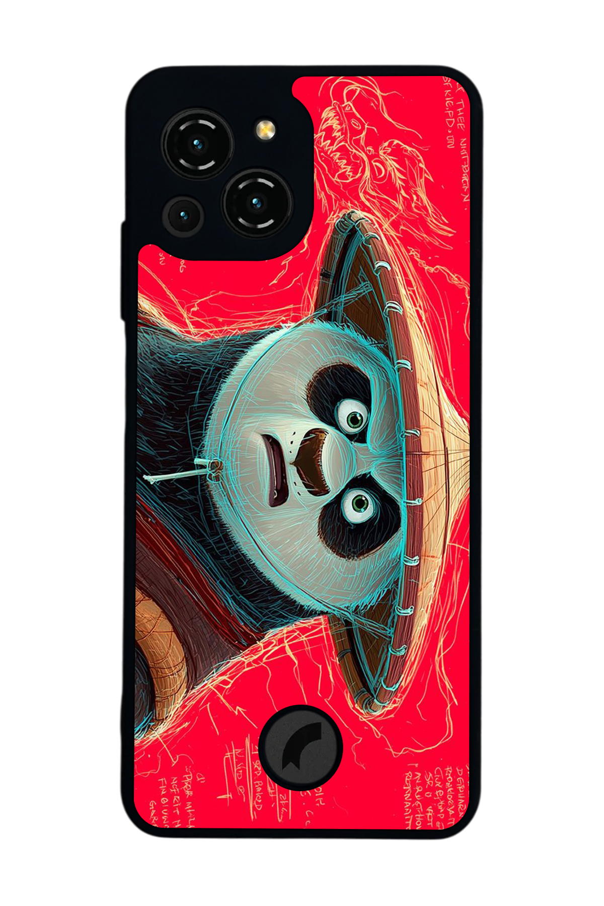 Reeder S23 Pro Max Uyumlu Kung Fu Panda Tasarımlı Glossy Premium Kılıf