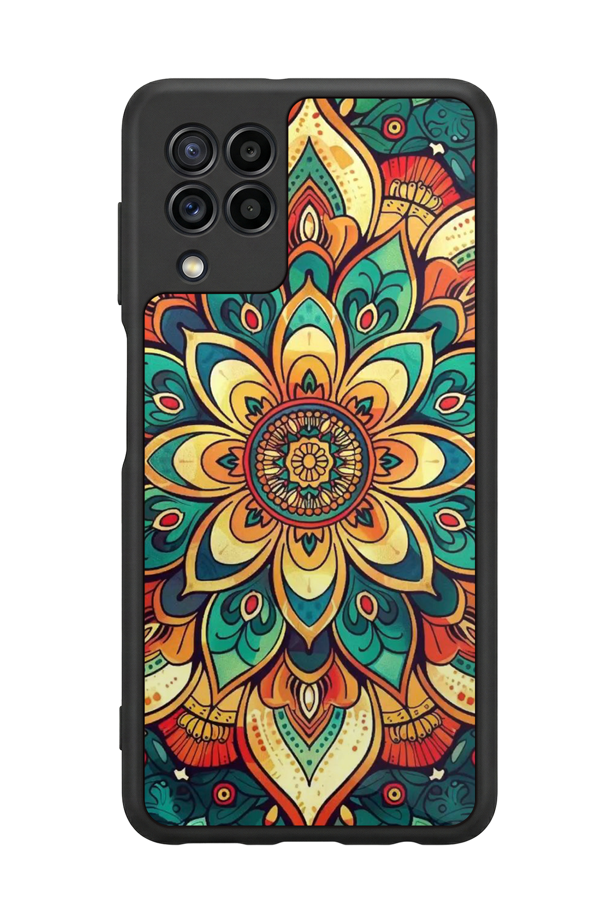 Samsung Galaxy M32 Uyumlu Mandala Tasarımlı Glossy Premium Kılıf