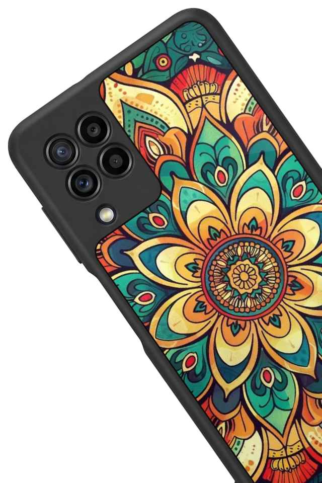 Samsung Galaxy M32 Uyumlu Mandala Tasarımlı Glossy Premium Kılıf