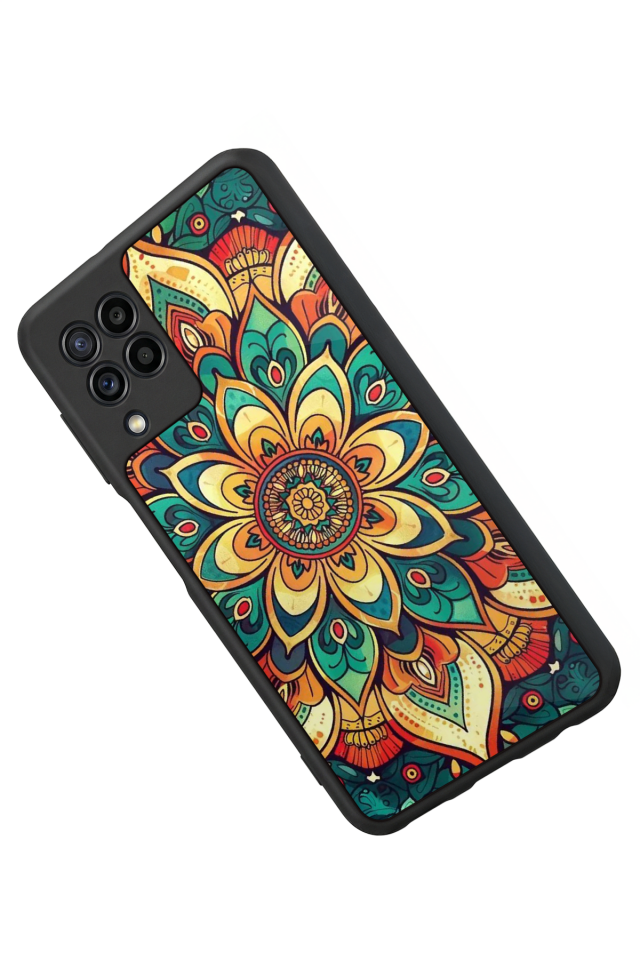 Samsung Galaxy M32 Uyumlu Mandala Tasarımlı Glossy Premium Kılıf