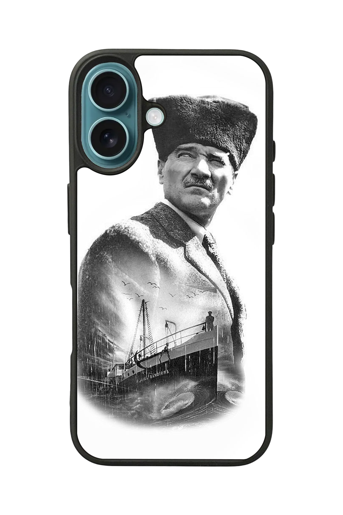 iPhone 16 Uyumlu Mustafa Kemal Ataturk Tasarımlı Glossy Premium Kılıf
