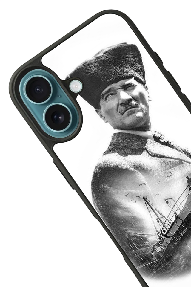 iPhone 16 Uyumlu Mustafa Kemal Ataturk Tasarımlı Glossy Premium Kılıf