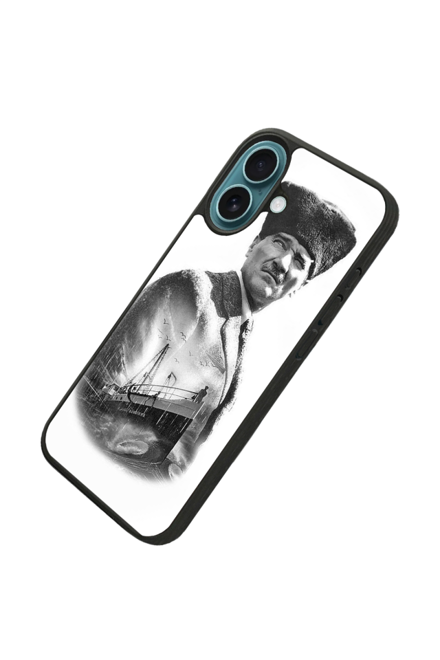 iPhone 16 Uyumlu Mustafa Kemal Ataturk Tasarımlı Glossy Premium Kılıf