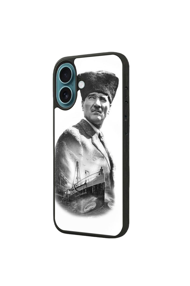 iPhone 16 Uyumlu Mustafa Kemal Ataturk Tasarımlı Glossy Premium Kılıf