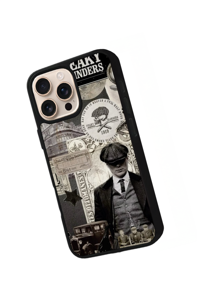 iPhone 16 Pro Uyumlu Peaky Blinders Tasarımlı Glossy Premium Kılıf